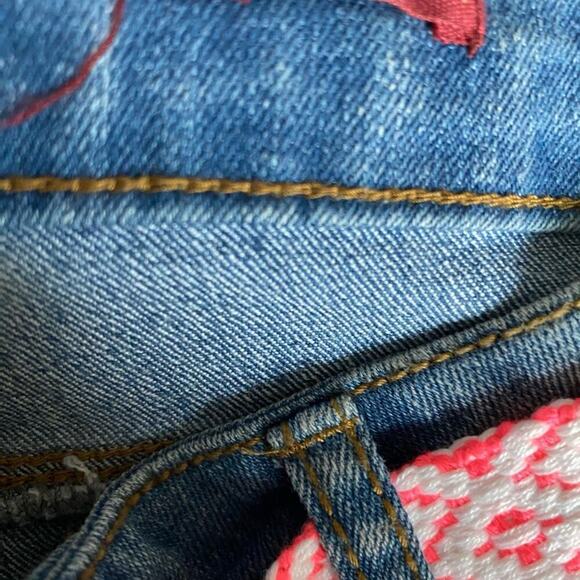 Shorts Girls Arizona Jean Company Midi Cuffed Denim pockets pink belt 12 NWT
C - Picture 6 of 9